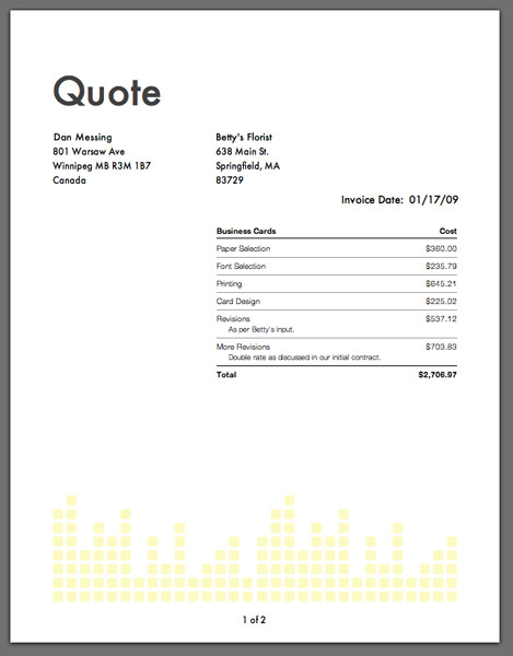free invoicing template